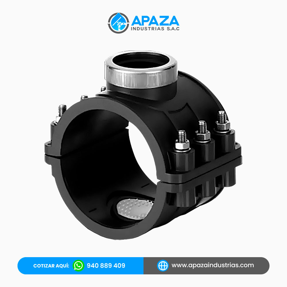 Abrazadera HDPE con Salida