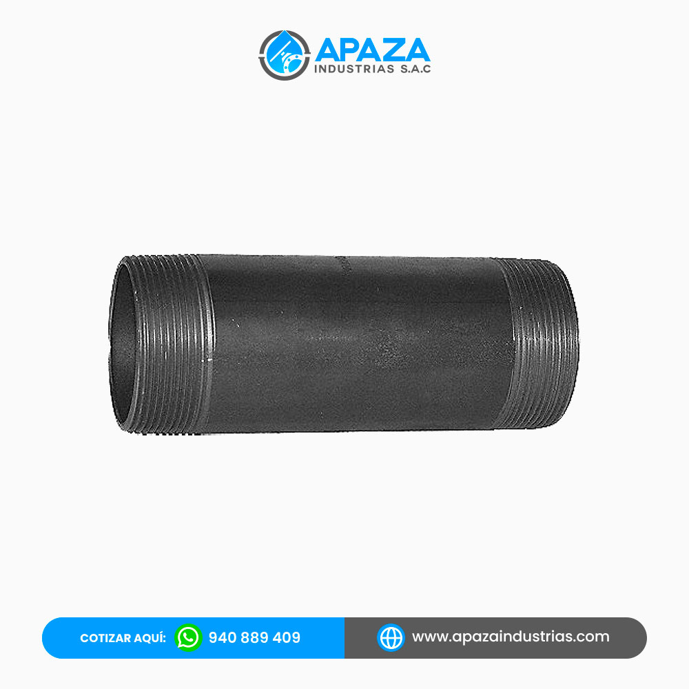 Niple Roscado Acero negro SCH40 1"