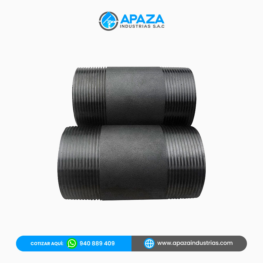Niple Roscado Acero negro SCH40 2 1/2"