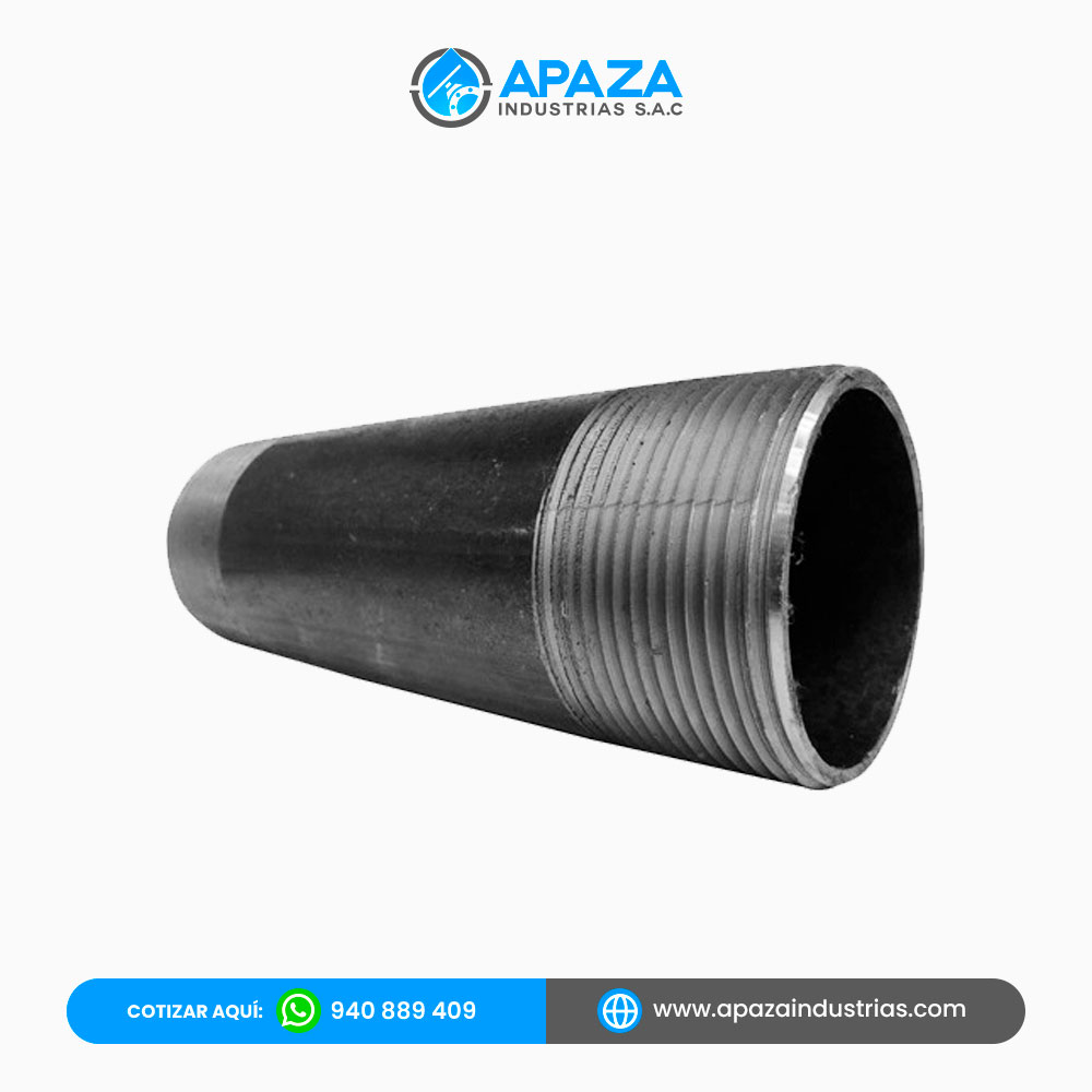 Niple Roscado Acero negro SCH40 3/4"